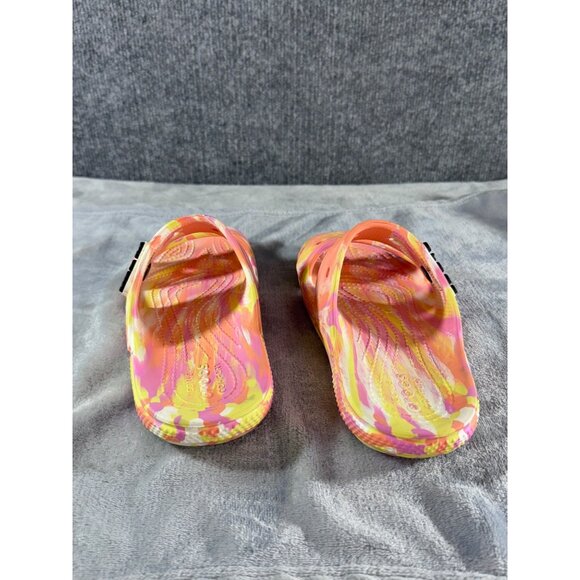 Crocs womens 6 sandels pink -yellow-orange open toe - Picture 7 of 16